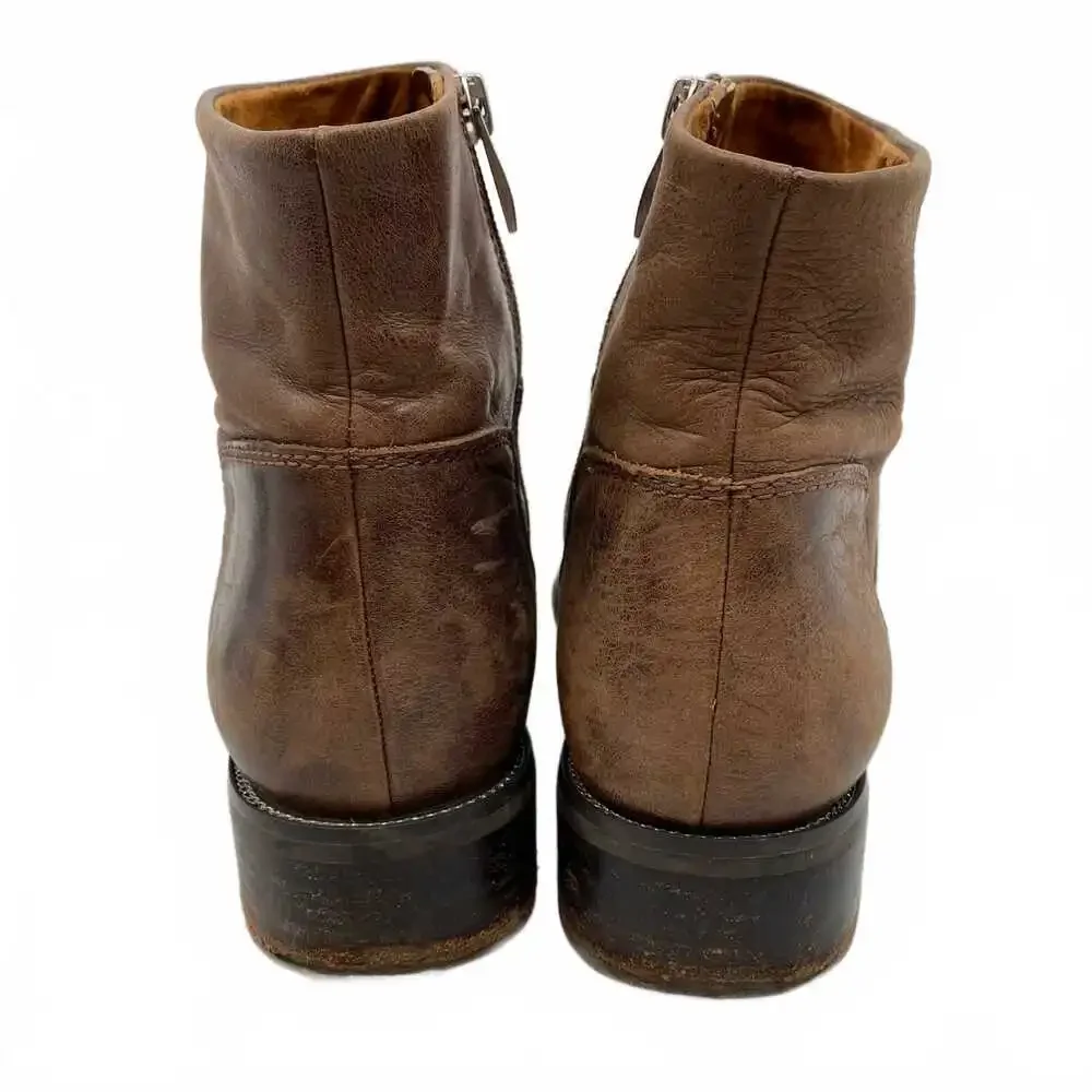 Franco Sarto Brown Leather Ankle Boots | Women’s Size 8